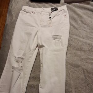 Express White Straight Leg Women Jeans